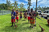 Ceremony for the arrival of the health Minister of Papua New Guinea in Hoskins Airport, New Britain