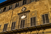 Detail of the exterior of the Palazzo Medici Riccardi facing the gardens. Florence, Italy.