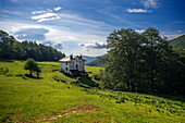 Casa de los mikeletes house on the way to the San Adrián tunnel on the Aizkorri mountain range at the Basque Country, Goierri, Basque Highlands Basque Country, Euskadi Spain.