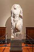 San Matteo, an unfinished statue by Michelangelo in the Accademia Gallery in Florence, Italy.