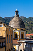 Dome of the Church of Suffragio, a Roman Orthodox church in historic the section of Carrara, Italy.