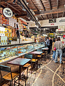 A delicatessen and grocery in the center of Rome, Italy.