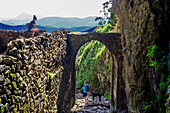 San Adrián tunnel or Lizarrate pass San Adriango tunela Sandratiko tunela on the Aizkorri mountain range at the Basque Country, Goierri, Basque Highlands Basque Country, Euskadi Spain.