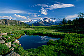 Natürliche Schönheit entlang des Monica Meadows Trail in den Purcell Mountains in BC, Kanada; British Columbia, Kanada
