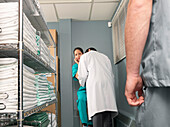 Doctor and Nurse Caught Kissing