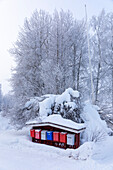 Skandinavien, Lappland, Finnland. Rovaniemi, Briefkasten