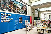 Interior, Millennium Art Gallery and Museum, housing Ruskin and metalwork collections, Arundel Gate, Heart of the City, Sheffeld, Yorkshire, England