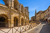 Römisches Amphitheater, UNESCO, Arles, Bouches du Rhone, Provence-Alpes-Cote d'Azur, Frankreich