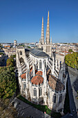 Cathedral of Saint Andre de Bordeaux viewed from the Tour Pey Berland tower, Bordeaux, Nouvelle Aquitaine, France, Europe, Europe