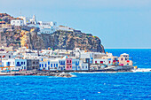 View of Mandraki town, Mandraki, Nisyros Island, Dodecanese Islands, Greek Islands, Greece, Europe