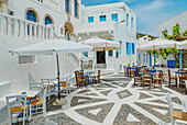 The picturesque main square of Nikia village, Nikia, Nisyros Island, Dodecanese Islands, Greek Islands, Greece, Europe