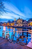 The Binnen Spaarne canal, Haarlem, North Holland, Netherlands, Europe