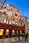 Cartier London New Bond Street Shop with Christmas Decorations at dusk, London, England, United Kingdom