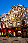 Cartier London New Bond Street Shop with Christmas Decorations at dusk, London, England, United Kingdom