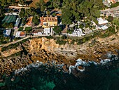 Aerial drone view of Casa da Guia, Cascais, Portugal