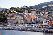 Sommerliches Stadtpanorama von Bastia, Insel Korsika, Frankreich