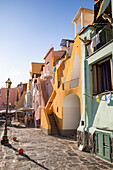 Colorful houses on Procida Island, Phlegraean Islands, Bay of Naples, Campania, Italy