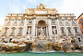 The Trevi Fountain (Fontana di Trevi) in the early morning light, Rome, Lazio, Italy