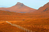 Stac Pollaidh, Assynt, Sutherland, Highlands, Schottland, Vereinigtes Königreich