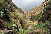 Hiking trail from Prazeres to Paul do Mar, Madeira island, Atlantic Ocean, Portugal