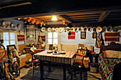 Inside a traditional house, Luca Ioan and Elena guesthouse, village of Sibiel, department of Sibiu, Transylvania, Romania