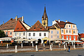 Kleiner Platz von Sibiu, Siebenbürgen, Rumänien