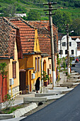 Dorf an der Straße von Sibiu nach Sighisoara, Transsilvanien, Rumänien