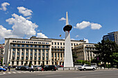 Revolution Monument in front of the Interior Ministry building, Revolution Square, Bucharest, Romania