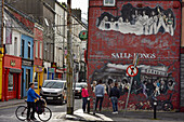 Mural painting at the crossing of Bowling Green and Abbeygate Street Upper, Galway, Connemara, County Galway, Connacht, Republic of Ireland