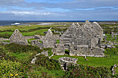 Ruins of Na Seacht dTeampaill (The Seven Churches), Inishmore, largest Aran Island, Galway Bay, County Galway, Connacht, Republic of Ireland