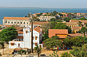 View of the village from the Castel, Ile de Goree (Goree Island), UNESCO, Dakar, Senegal, West Africa