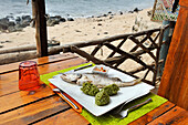 Grilled fish served at So' Beach restaurant, Corniches des Almadies, Dakar, Senegal