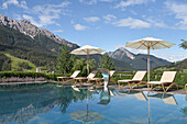 Schwimmbad im Hotel Leitlhof, Innichen, Dolomiten, Südtirol (Alto Adige), Italien