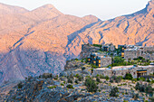 Alila Jabal Akhdar hotel, nestled 2000 metres above sea level, surrounded by Al Hajar Mountains, Sultanate of Oman, Arabian Peninsula