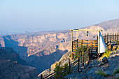 Alila Jabal Akhdar hotel, nestled 2000 metres above sea level, surrounded by Al Hajar Mountains, Sultanate of Oman, Arabian Peninsula