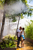 Couple kissing, Paris Plage, Paris, France