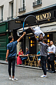 Street acrobats, Paris, France