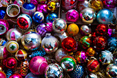 Vintage Christmas tree baubles, Paris, France