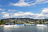 Yachts on Lake Zurich, Zurich, Switzerland