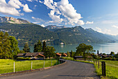 Traditional chalets at Lake Brienz, Brienz, Bernese Oberland, Switzerland