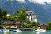 Seeburg Castle on Lake Brienz, Bernese Oberland, Iseltwald, Switzerland