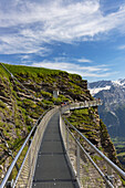 People on First Cliff Walk, First, Jungfrau Region, Bernese Oberland, Switzerland