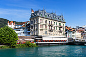 Hotel on Aare River, Thun, Canton of Bern, Switzerland