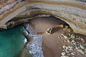 The gigantic Gruta de Benagil sea cave (Benagil Cathedral), Algarve, Portugal