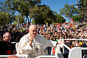 World Youth Day 2023, Pope Francis welcoming Mass at Tagus Park, Lisbon, Portugal