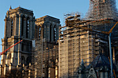 Restaurierung der Kathedrale Notre Dame, Paris, Frankreich