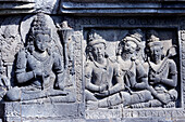 Bas-reliefs of Hindu epic Ramayana and Bhagavata Purana, Prambanan, 9th century Hindu temple, UNESCO, Java, Indonesia