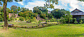 View of Gyokusenin Maru Garden in the grounds of Kanazawa Castle, Kanazawa City, Ishikawa Prefecture, Honshu, Japan