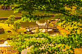 View of Gyokusenin Maru Garden in the grounds of Kanazawa Castle, Kanazawa City, Ishikawa Prefecture, Honshu, Japan