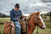 Antonio on Horse, Festival of Light (Inti Raymi festival) Cochas Community, Angochagua Parochia, Imbabura Province, Ecuador